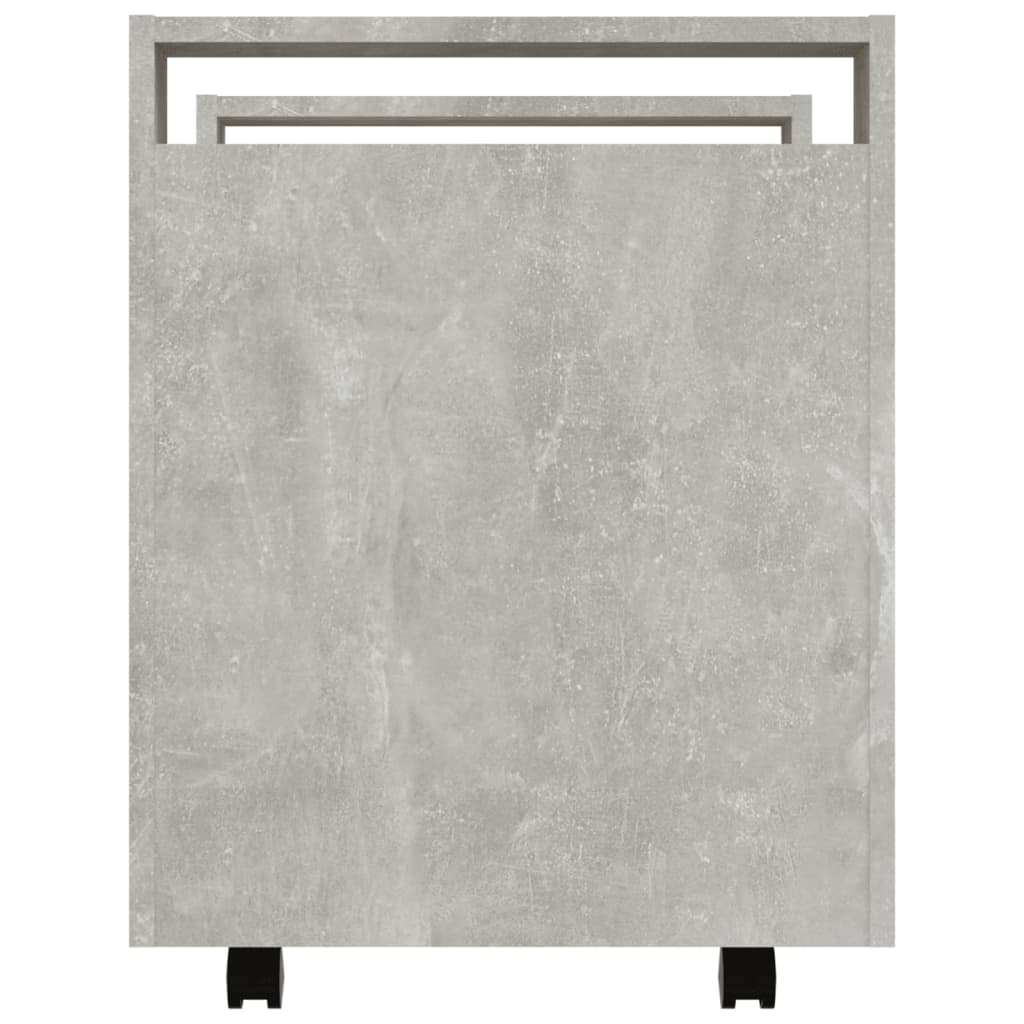Tralle Til Skrivebord Betonggrå 60X45X60 Cm Konstruert Tre