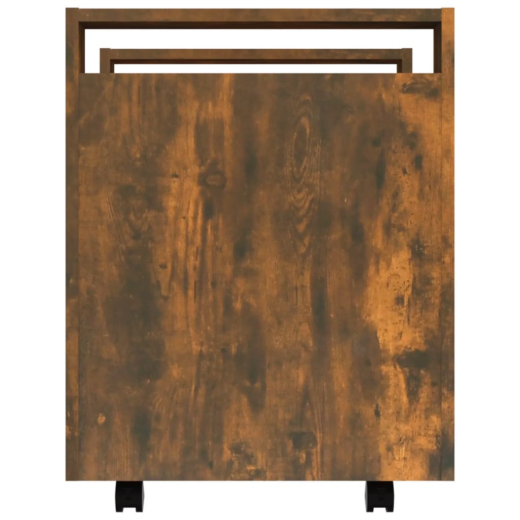 Tralle Til Skrivebord Røkt Eik 60X45X60 Cm Konstruert Tre