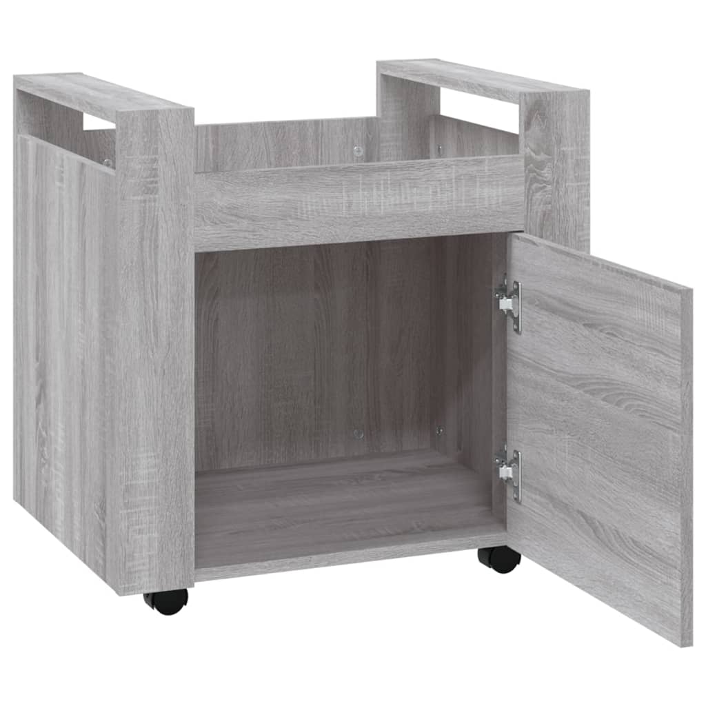 Tralle Til Skrivebord Grå Eik 60X45X60 Cm Konstruert Tre