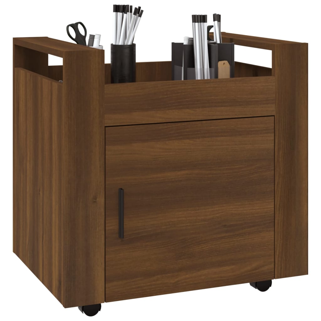 Tralle Til Skrivebord Brun Eik 60X45X60 Cm Konstruert Tre