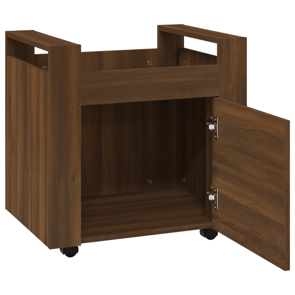 Tralle Til Skrivebord Brun Eik 60X45X60 Cm Konstruert Tre