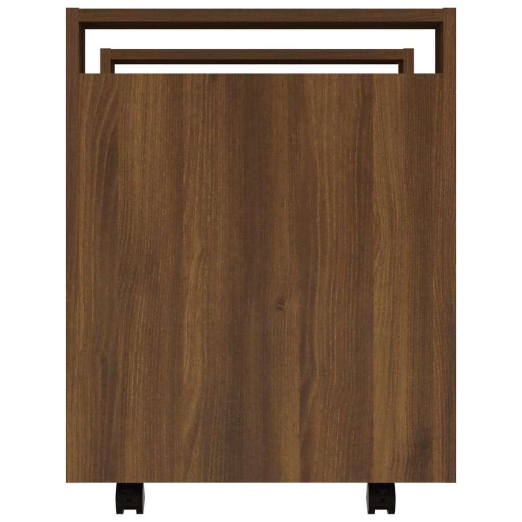 Tralle Til Skrivebord Brun Eik 60X45X60 Cm Konstruert Tre