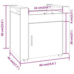 Tralle Til Skrivebord Brun Eik 60X45X60 Cm Konstruert Tre