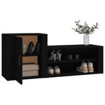Skoskap Svart 130X35X54 Cm Konstruert Tre