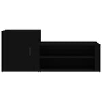 Skoskap Svart 130X35X54 Cm Konstruert Tre