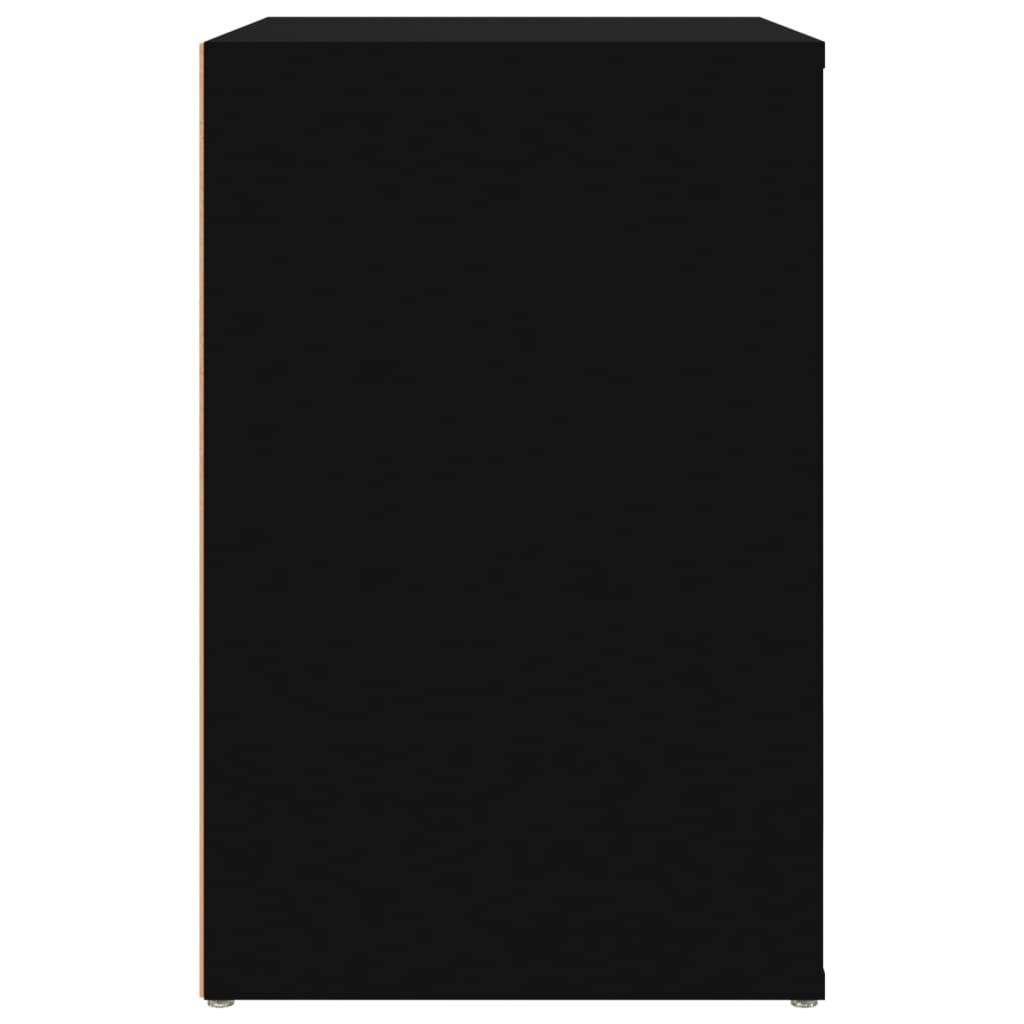 Skoskap Svart 130X35X54 Cm Konstruert Tre