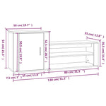 Skoskap Svart 130X35X54 Cm Konstruert Tre
