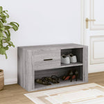 Skoskap Grå Sonoma 80X35X45 Cm Konstruert Tre