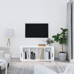 Tv-Benk Høyglans Hvit 100X35X40 Cm Konstruert Tre