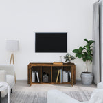 Tv-Benk Røkt Eik 100X35X40 Cm Konstruert Tre