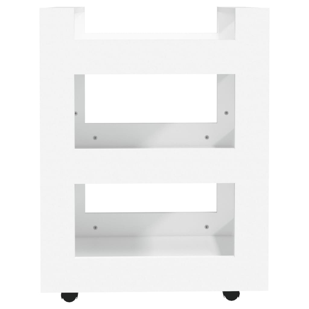 Kjøkkentralle Hvit 60X45X80 Cm Konstruert Tre