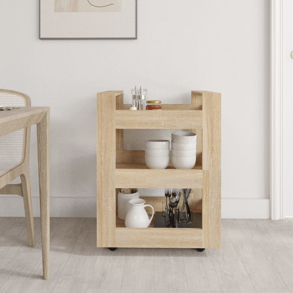 Kjøkkentralle Sonoma Eik 60X45X80 Cm Konstruert Tre