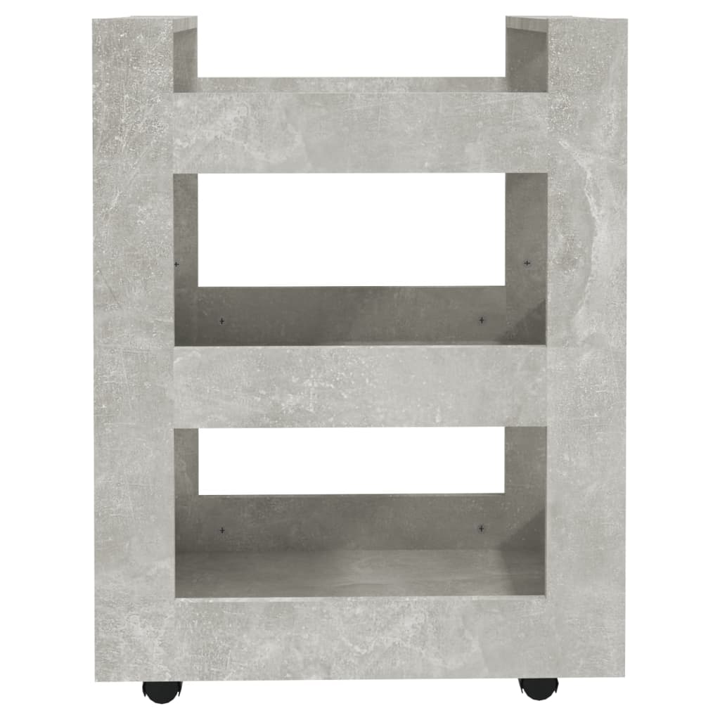 Kjøkkentralle Betonggrå 60X45X80 Cm Konstruert Tre