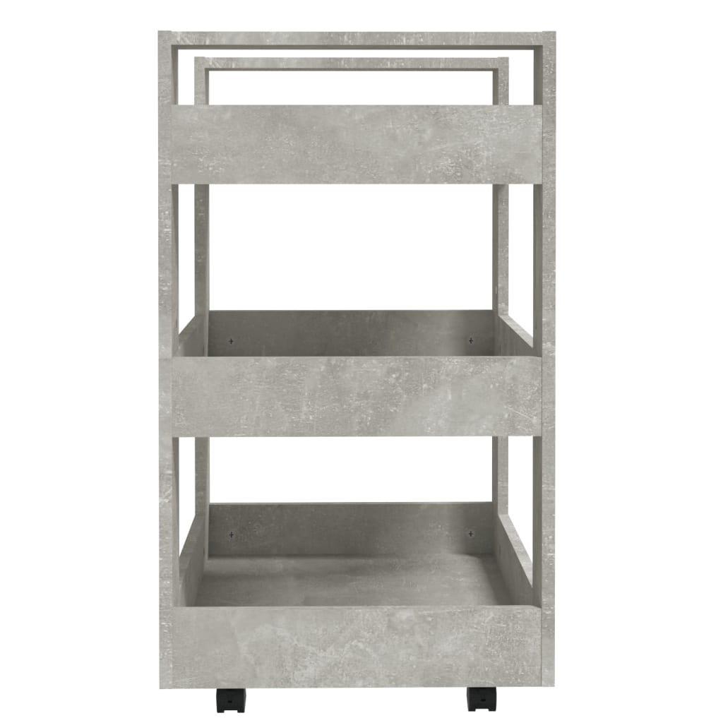 Kjøkkentralle Betonggrå 60X45X80 Cm Konstruert Tre