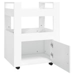 Kjøkkentralle Hvit 60X45X80 Cm Konstruert Tre