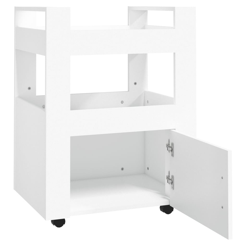 Kjøkkentralle Hvit 60X45X80 Cm Konstruert Tre
