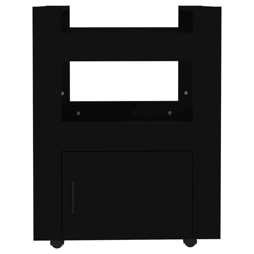 Kjøkkentralle Svart 60X45X80 Cm Konstruert Tre