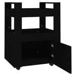 Kjøkkentralle Svart 60X45X80 Cm Konstruert Tre