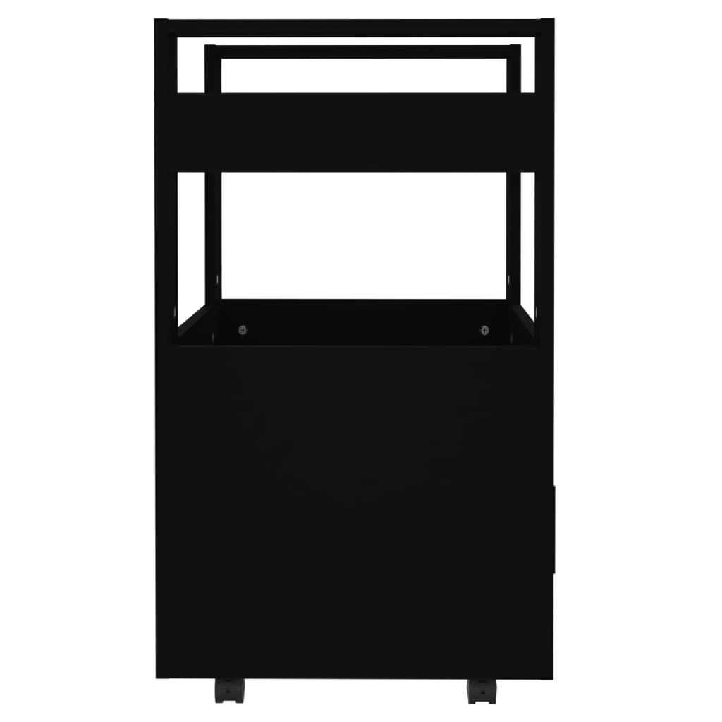 Kjøkkentralle Svart 60X45X80 Cm Konstruert Tre