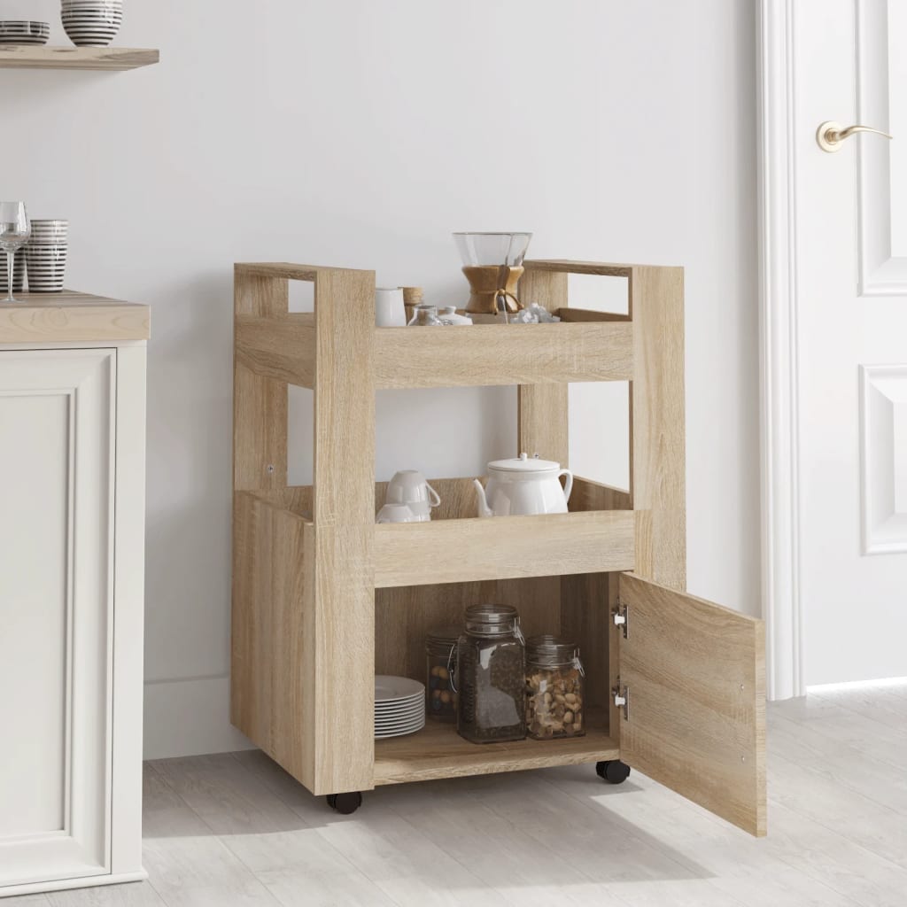 Kjøkkentralle Sonoma Eik 60X45X80 Cm Konstruert Tre
