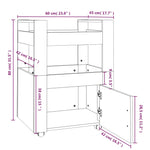Kjøkkentralle Sonoma Eik 60X45X80 Cm Konstruert Tre