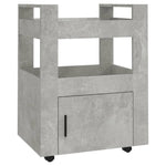 Kjøkkentralle Betonggrå 60X45X80 Cm Konstruert Tre