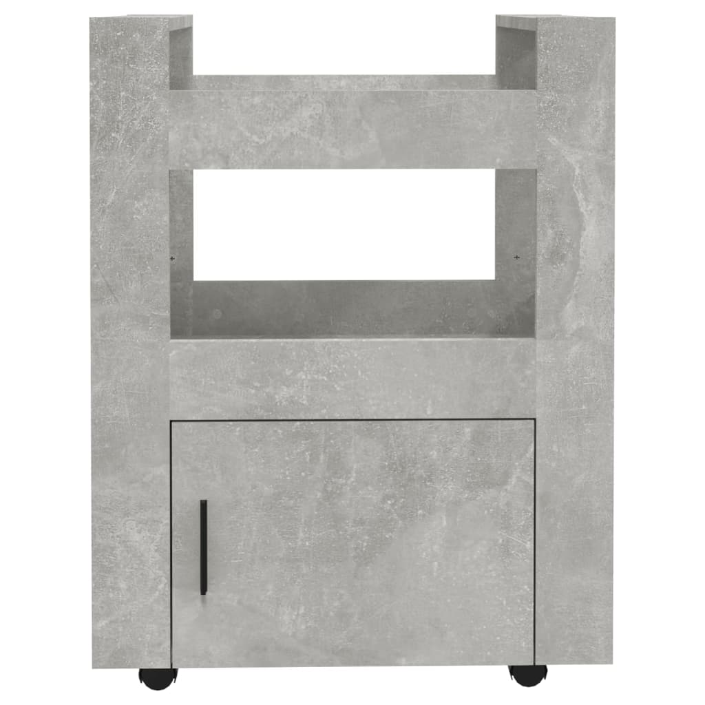Kjøkkentralle Betonggrå 60X45X80 Cm Konstruert Tre