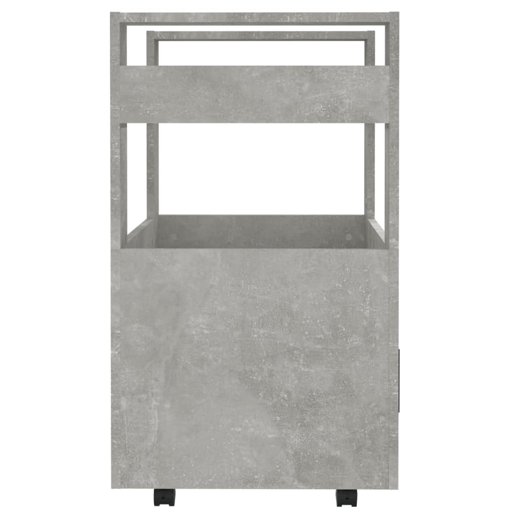 Kjøkkentralle Betonggrå 60X45X80 Cm Konstruert Tre