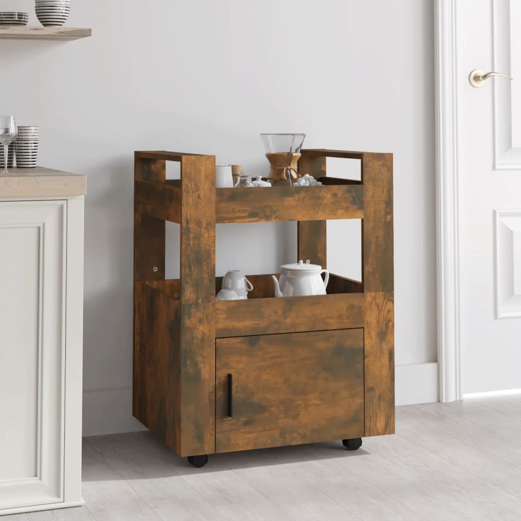 Kjøkkentralle Røkt Eik 60X45X80 Cm Konstruert Tre