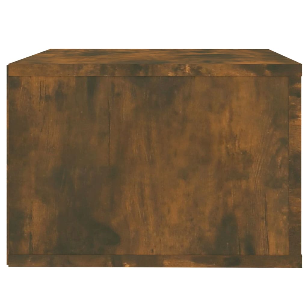 Veggmontert Nattbord Røkt Eik 50X36X25 Cm