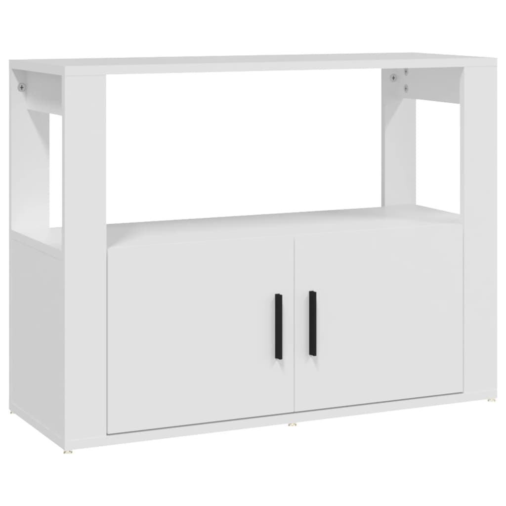 Skjenk Hvit 80X30X60 Cm Konstruert Tre