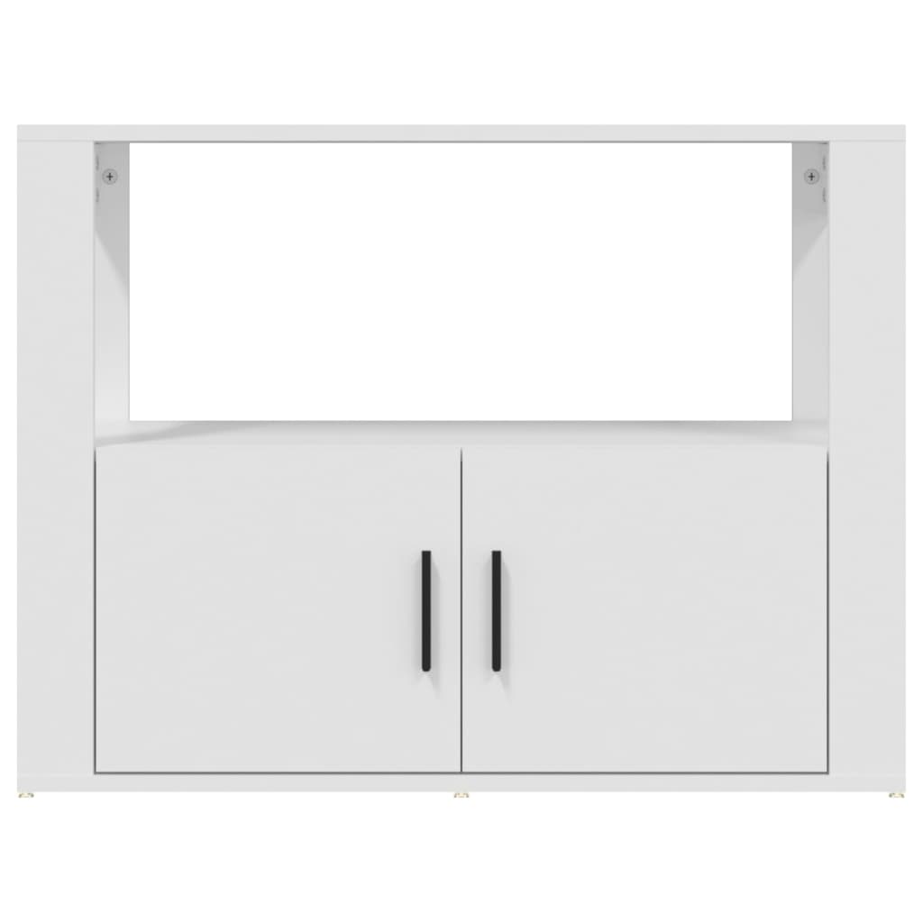 Skjenk Hvit 80X30X60 Cm Konstruert Tre