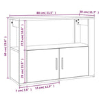 Skjenk Hvit 80X30X60 Cm Konstruert Tre