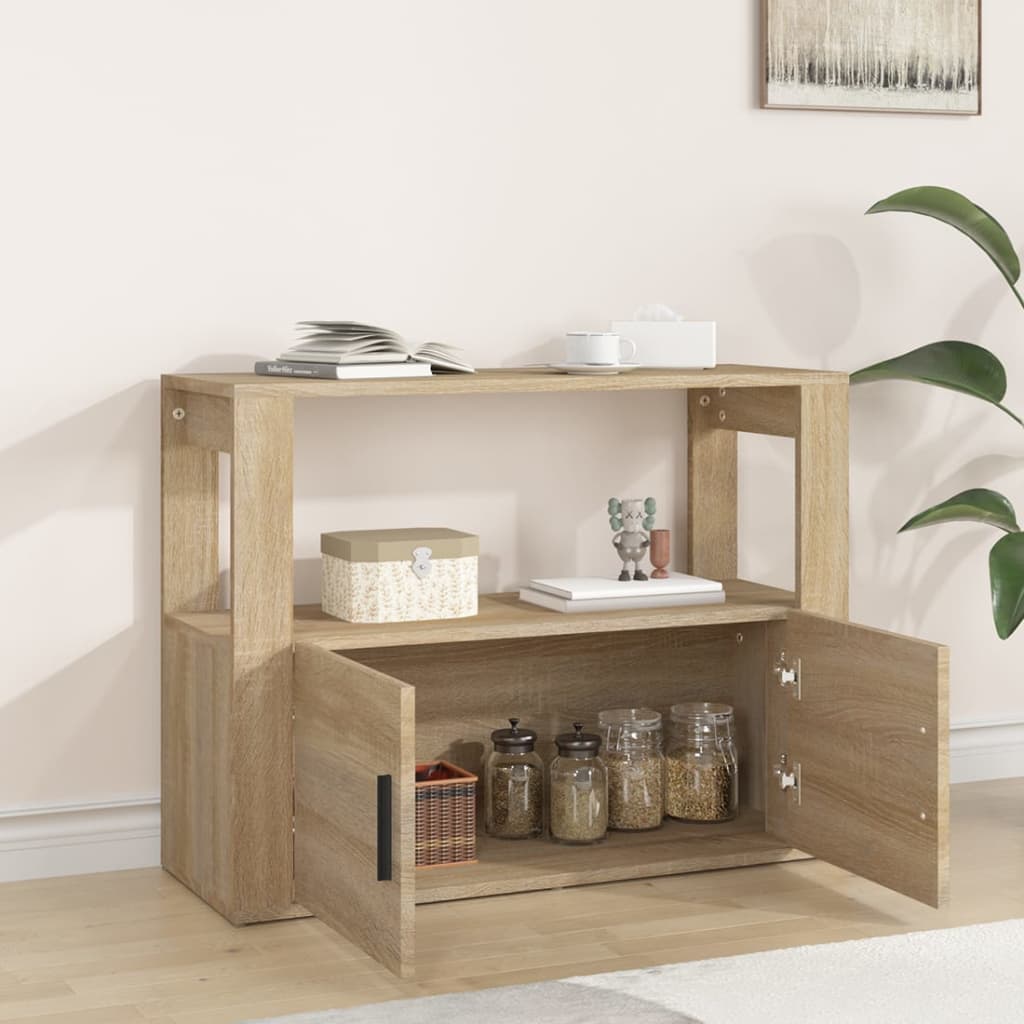 Skjenk Sonoma Eik 80X30X60 Cm Konstruert Tre