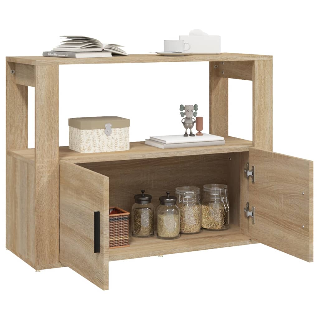 Skjenk Sonoma Eik 80X30X60 Cm Konstruert Tre