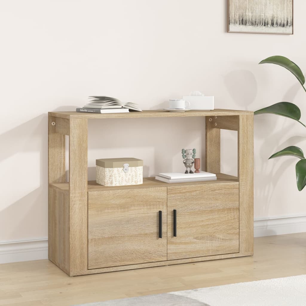 Skjenk Sonoma Eik 80X30X60 Cm Konstruert Tre