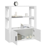 Skjenk Hvit 80X30X90 Cm Konstruert Tre