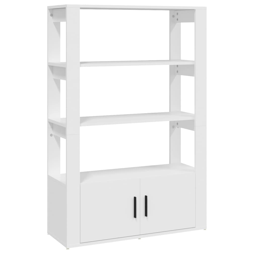 Skjenk Hvit 80X30X119,5 Cm Konstruert Tre