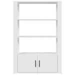 Skjenk Hvit 80X30X119,5 Cm Konstruert Tre