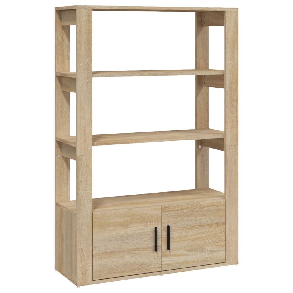Skjenk Sonoma Eik 80X30X119,5 Cm Konstruert Tre