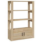 Skjenk Sonoma Eik 80X30X119,5 Cm Konstruert Tre