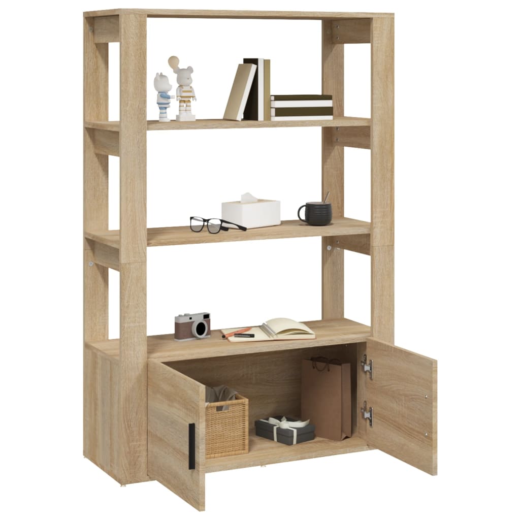 Skjenk Sonoma Eik 80X30X119,5 Cm Konstruert Tre