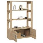 Skjenk Sonoma Eik 80X30X119,5 Cm Konstruert Tre