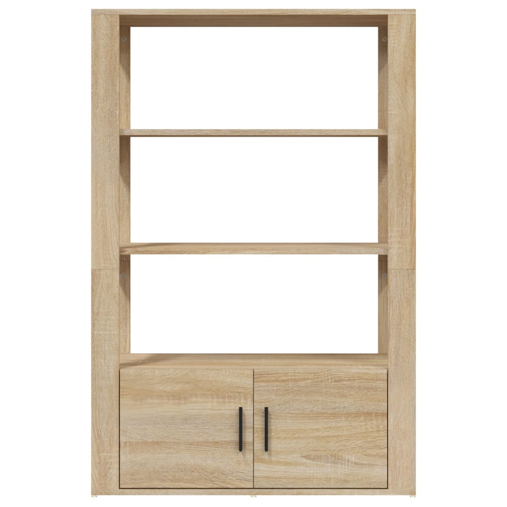 Skjenk Sonoma Eik 80X30X119,5 Cm Konstruert Tre