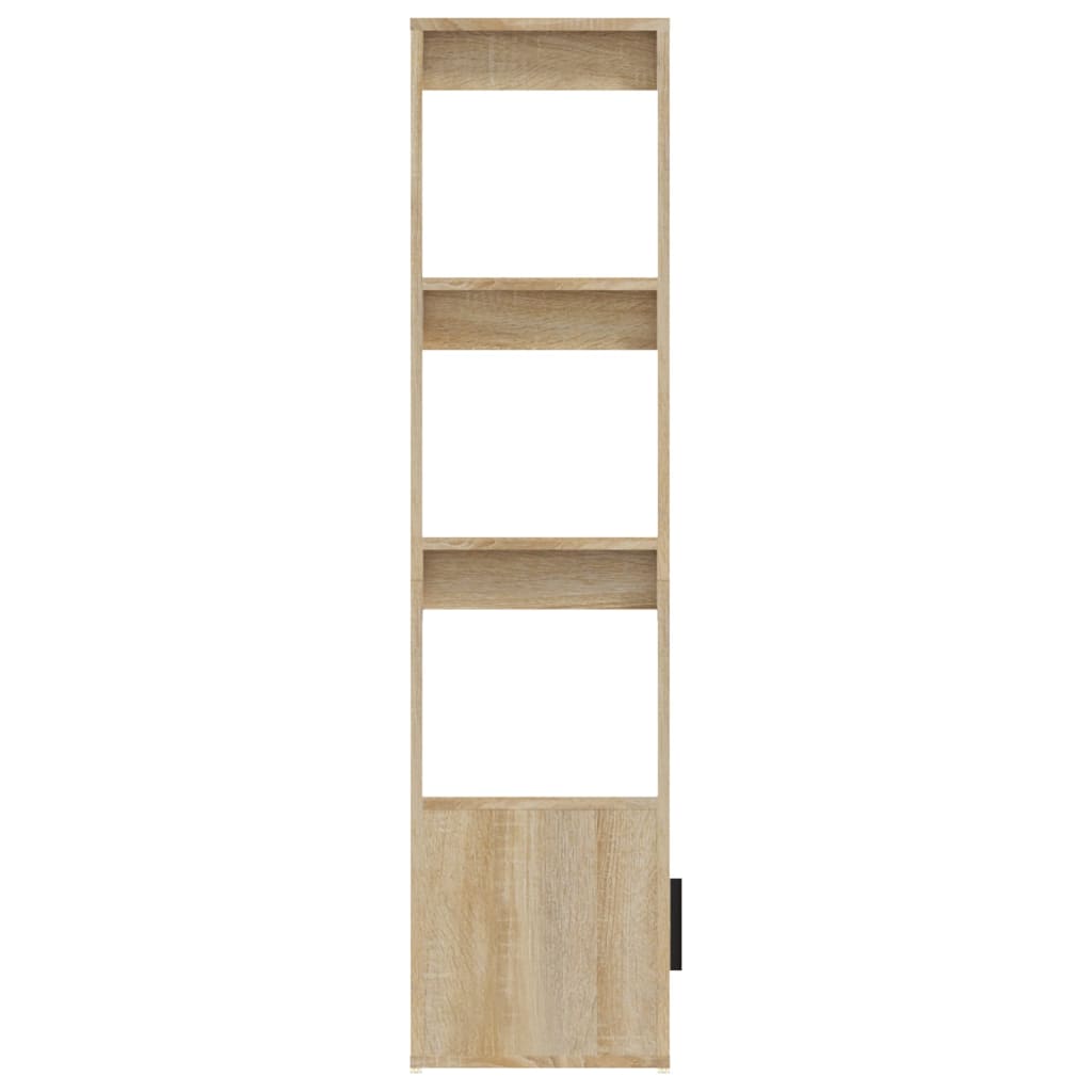 Skjenk Sonoma Eik 80X30X119,5 Cm Konstruert Tre