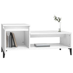 Salongbord Hvit 100X50X45 Cm Konstruert Tre
