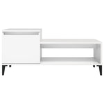 Salongbord Hvit 100X50X45 Cm Konstruert Tre
