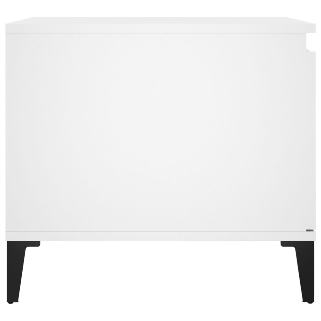 Salongbord Hvit 100X50X45 Cm Konstruert Tre