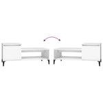 Salongbord Hvit 100X50X45 Cm Konstruert Tre