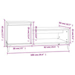 Salongbord Hvit 100X50X45 Cm Konstruert Tre